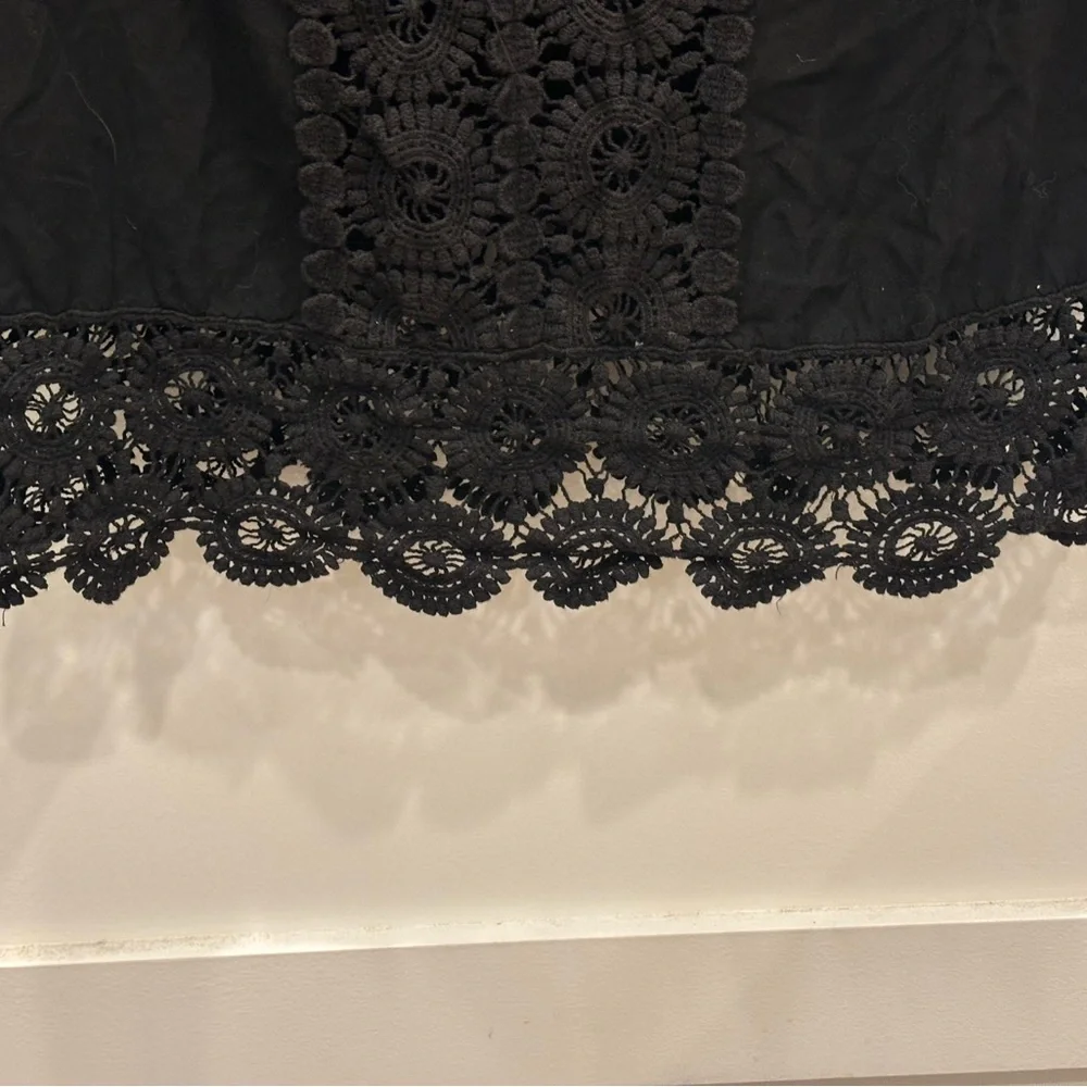 Solitaire Black Crochet Swimwear Beach Coverup Resort-wear Cruise